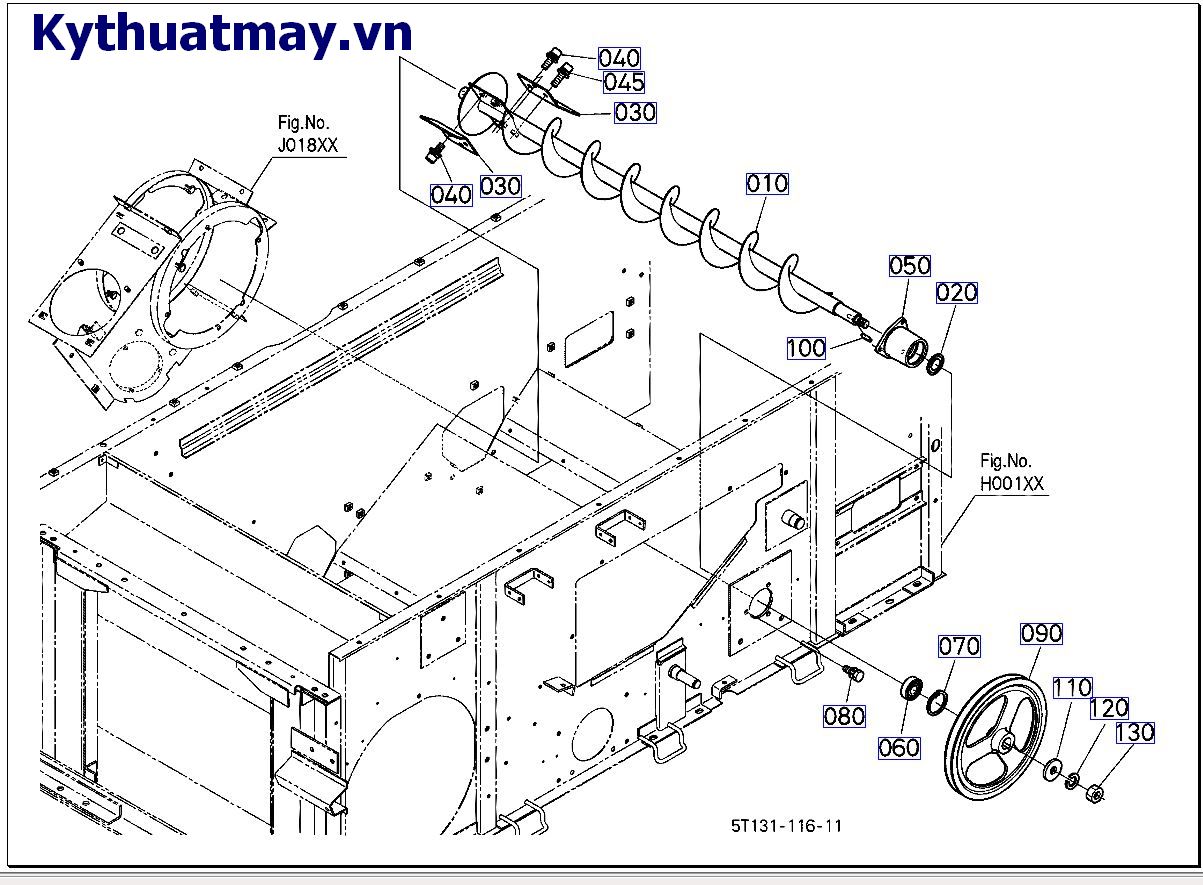 Trục máy khoan ngang thứ 2